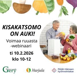 Harjula Kisakatsomo on auki! Voimaa ruuasta -webinaari ti 10.2.2026