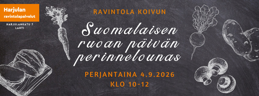Suomalaisen ruoan päivän perinnemenu pe 4.9.2026 kello 10-12