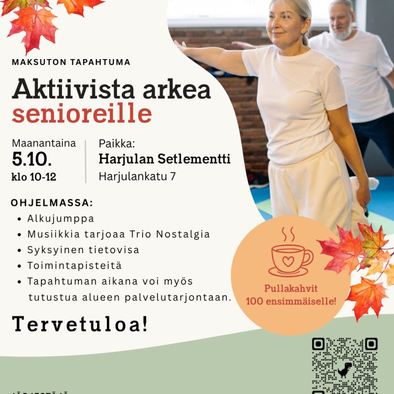 Aktiivista arkea senioreille -tapahtuma Lahdessa 5.10.2026 klo 10-12